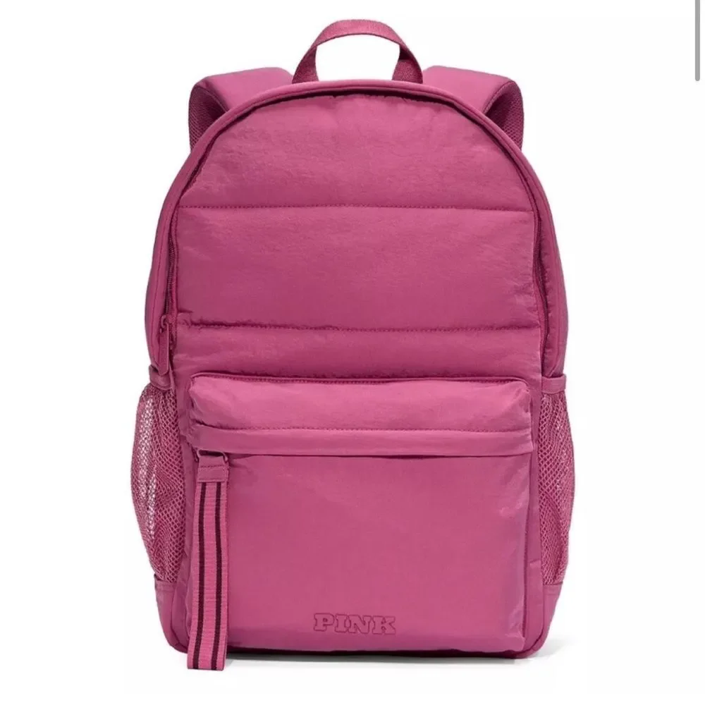 Victoria’s Secret Pink quilted rose my pink Backpack bag travel school NWOT!